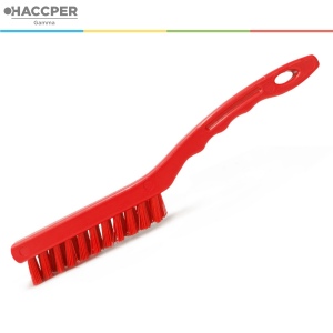 Щетка HACCPER узкая, для мелких деталей, короткий ворс, красная